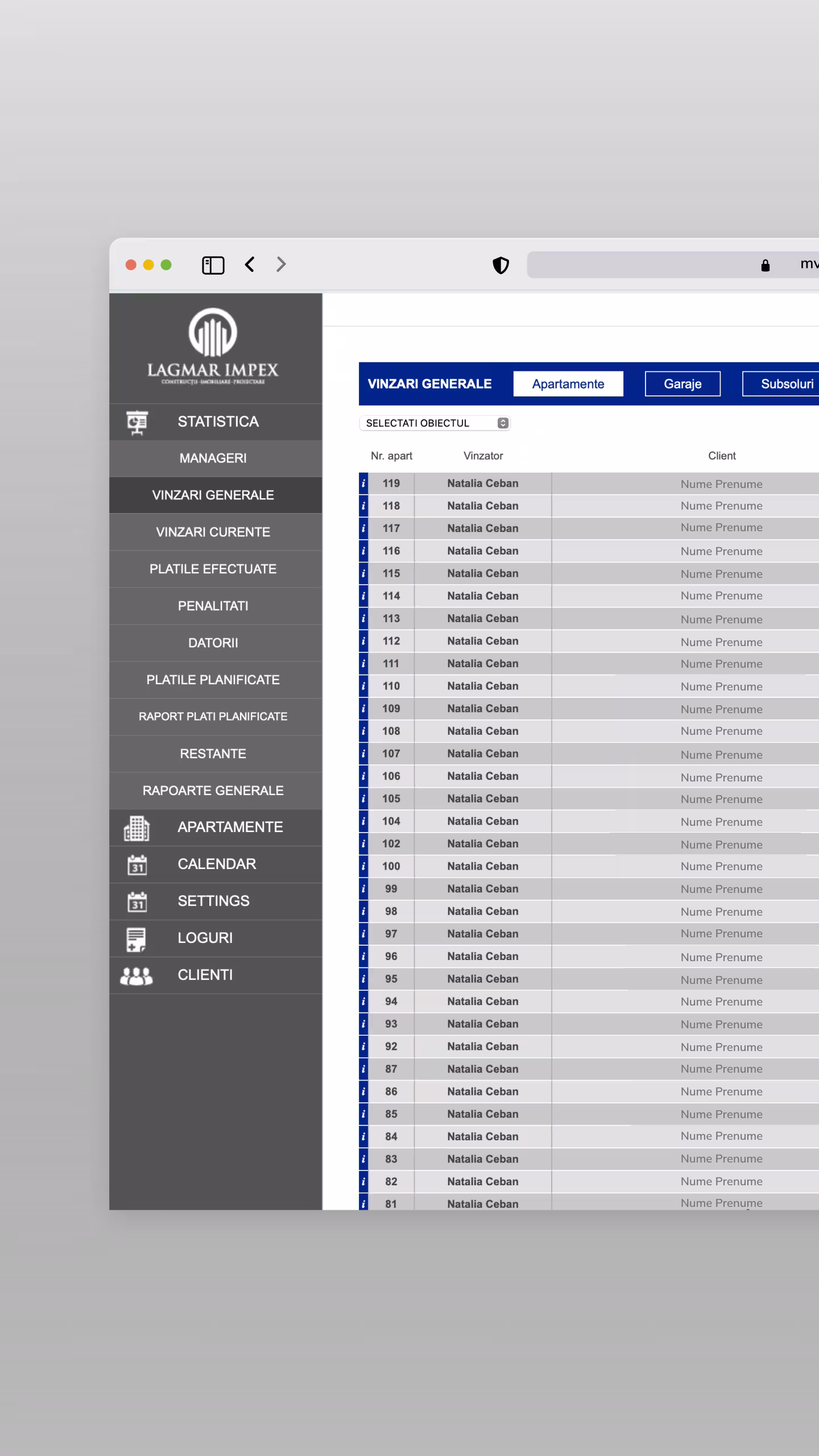 lagmar project screenshot