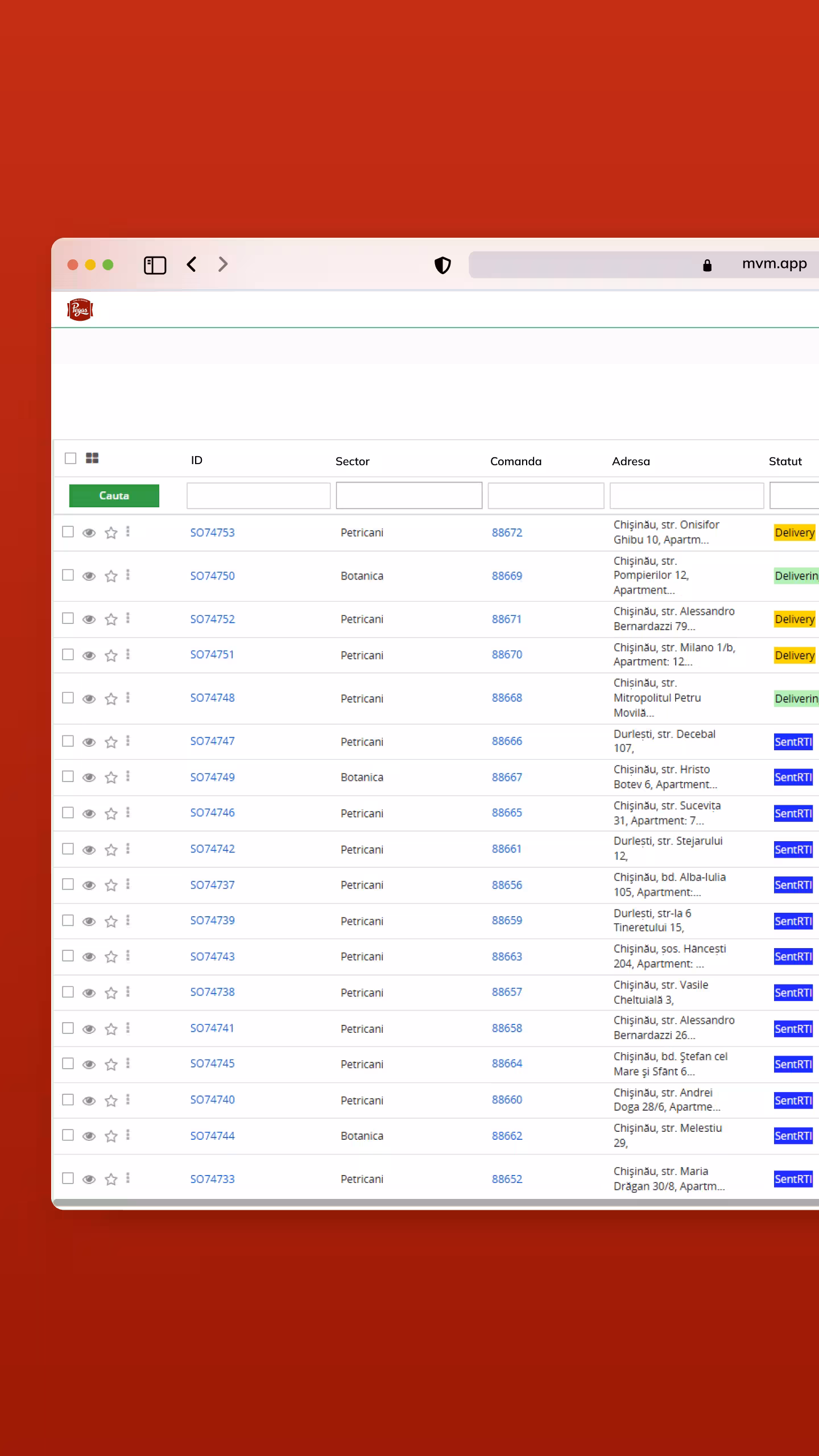 pegas project screenshot